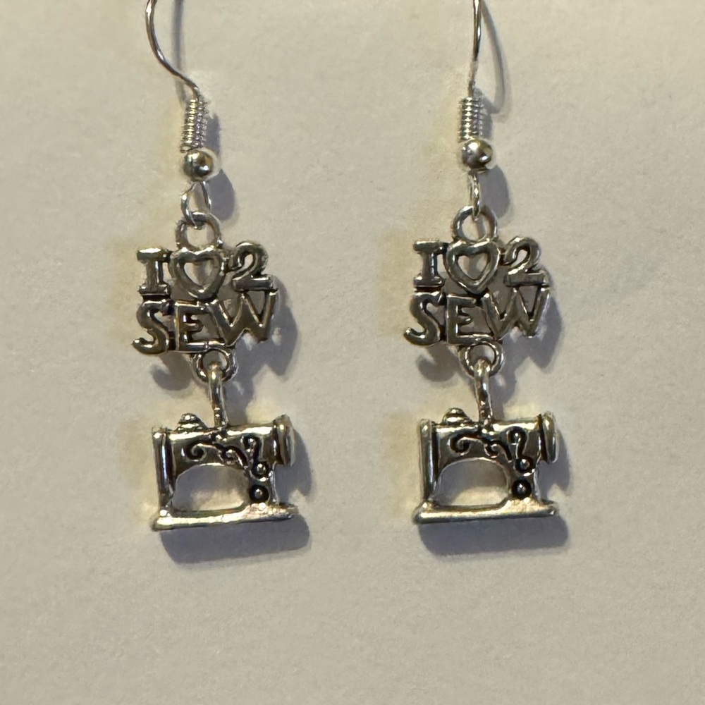 I Love Sewing Earrings